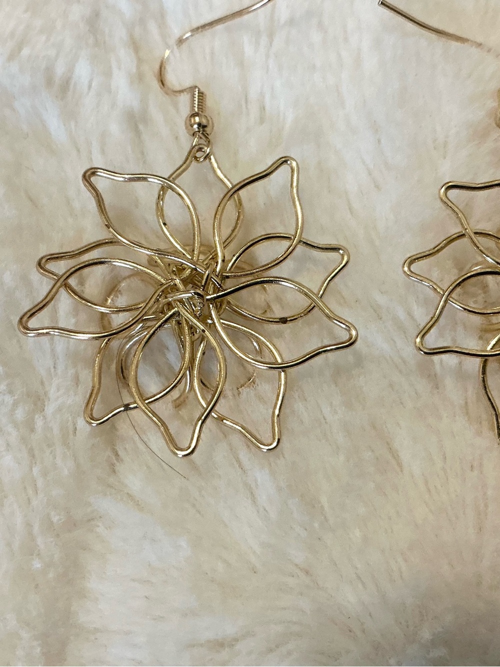 Adornia 14K Plated Wire Flower Drop Earrings - Picture 5 of 7
